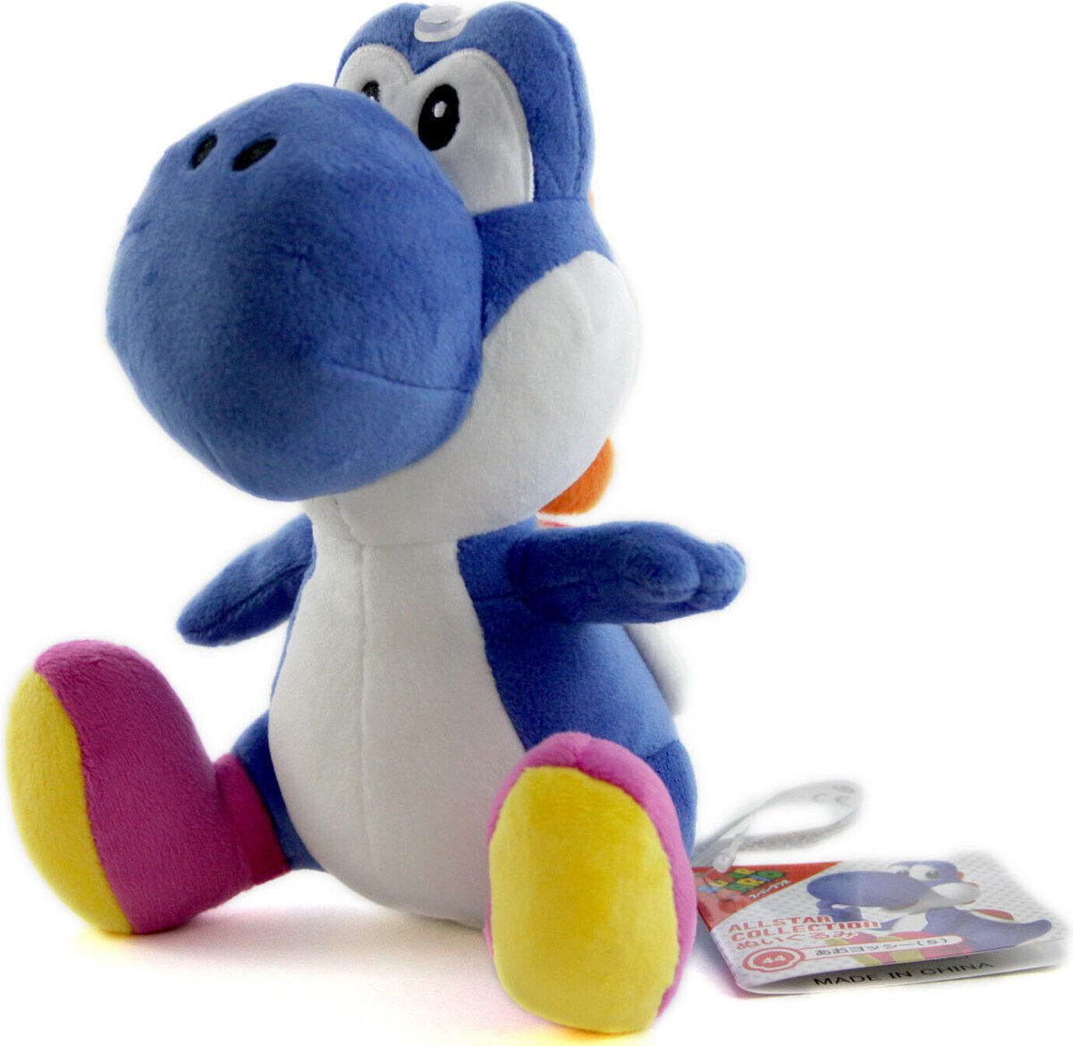 Yoshi Donkerblauw - Super Mario Bros Pluche Knuffel 19 cm | Nintendo Plush Toy | Speelgoed knuffelpop voor kinderen | Mario, Luigi, Toad, Donkey Kong, Yoshi, Bowser, Peach